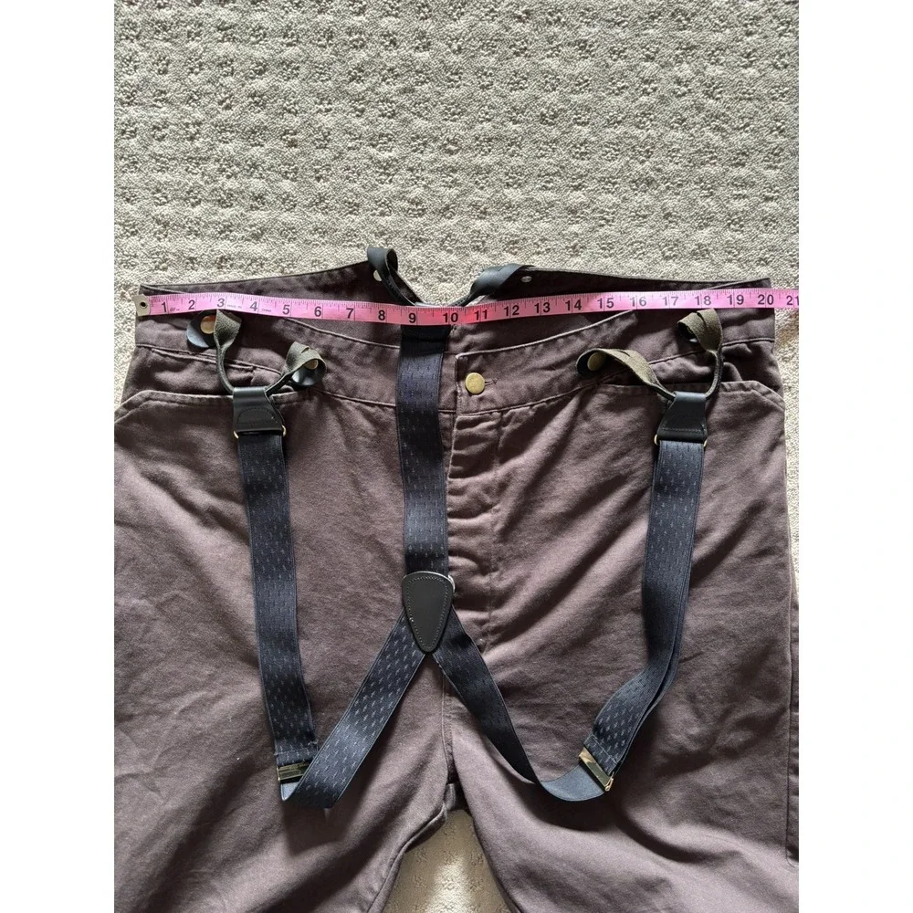 Frontier‎ Classics Brown Pants w/Suspenders Buckle Back Old Western Cowboy 40x29